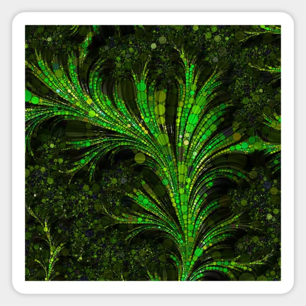 Feathery Fronds Abstracted Sticker by DANAROPER